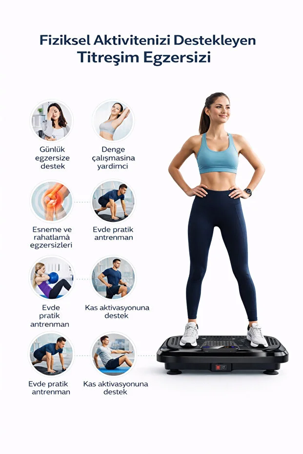 Evde Yüksek Titreşimli Spor Aleti – Cilt Sıkılaştırıcı Egzersiz Masaj Aleti